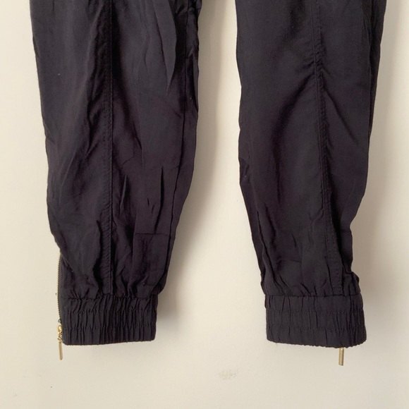 New Look Cargo Jogger Black Elastic Waist Ankle Zip M - Picture 7 of 10